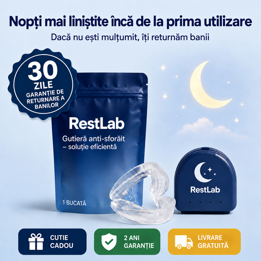Opreste sforaitul inca din prima noapte – RestLab (+ CASETA IGIENICA DE PROTECTIE CADOU)