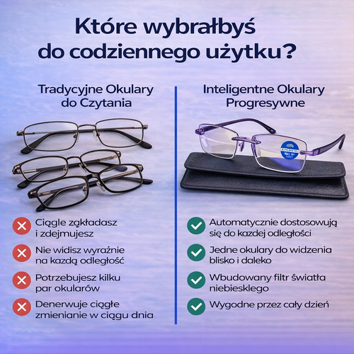 DOAR AZI 1+1 GRATIS! Ray™ – Vedere clară de aproape și de departe, fără amețeli și fără să schimbi mereu ochelarii