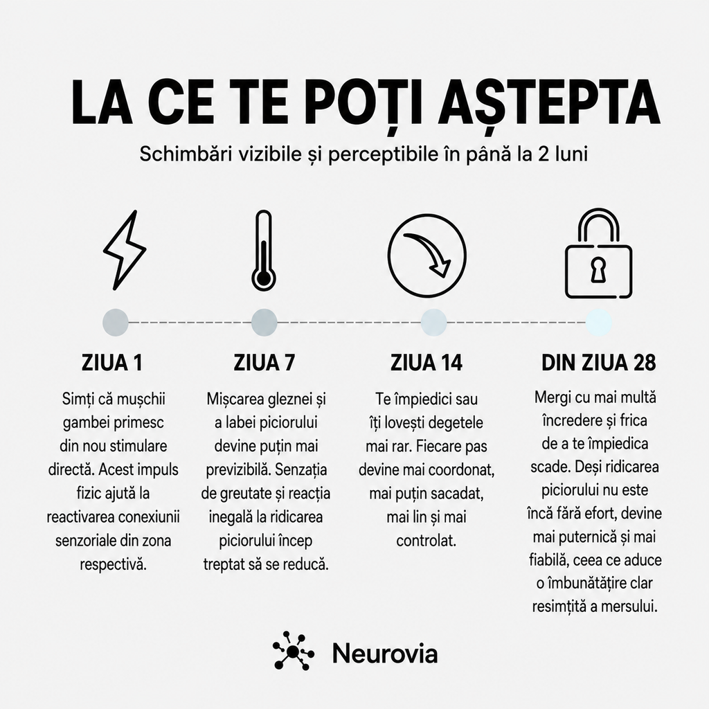1+1 GRATIS AZI - Neurovia™ Tratament EMS pentru picioare umflate, grele sau slăbite – utilizare confortabilă acasă