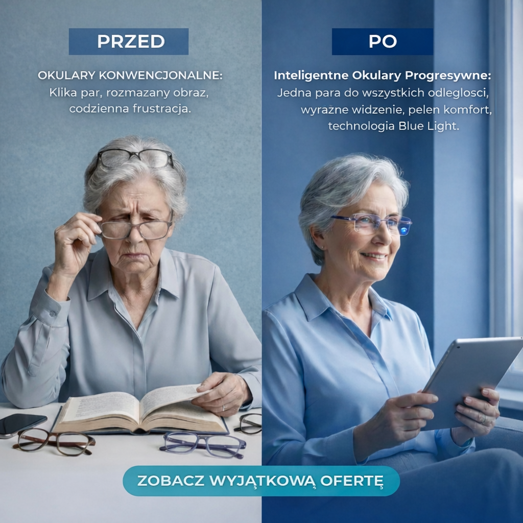 DOAR AZI 1+1 GRATIS! Ray™ – Vedere clară de aproape și de departe, fără amețeli și fără să schimbi mereu ochelarii
